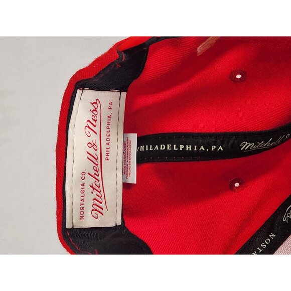 NOS VGT Mitchell & Ness Houston Red Wool Cap Snapback - Picture 6 of 8